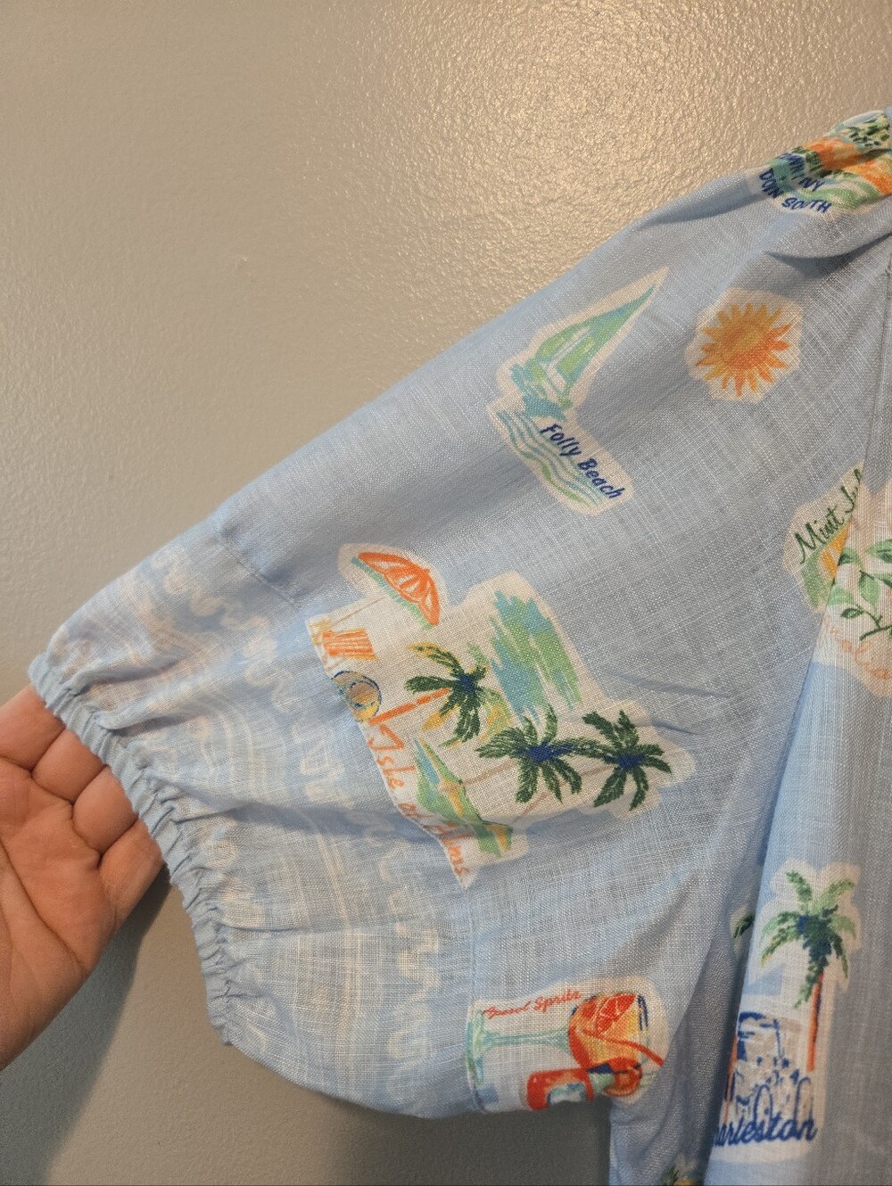 Crown & Ivy Sewing Down South Women's Blouse Top Shirt Sz. XL NWT Blue Resort - Picture 3 of 12